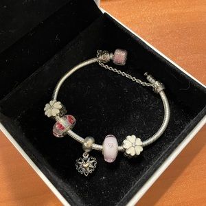 Authentic Pandora Brand New Bracelet with 5 Charms
